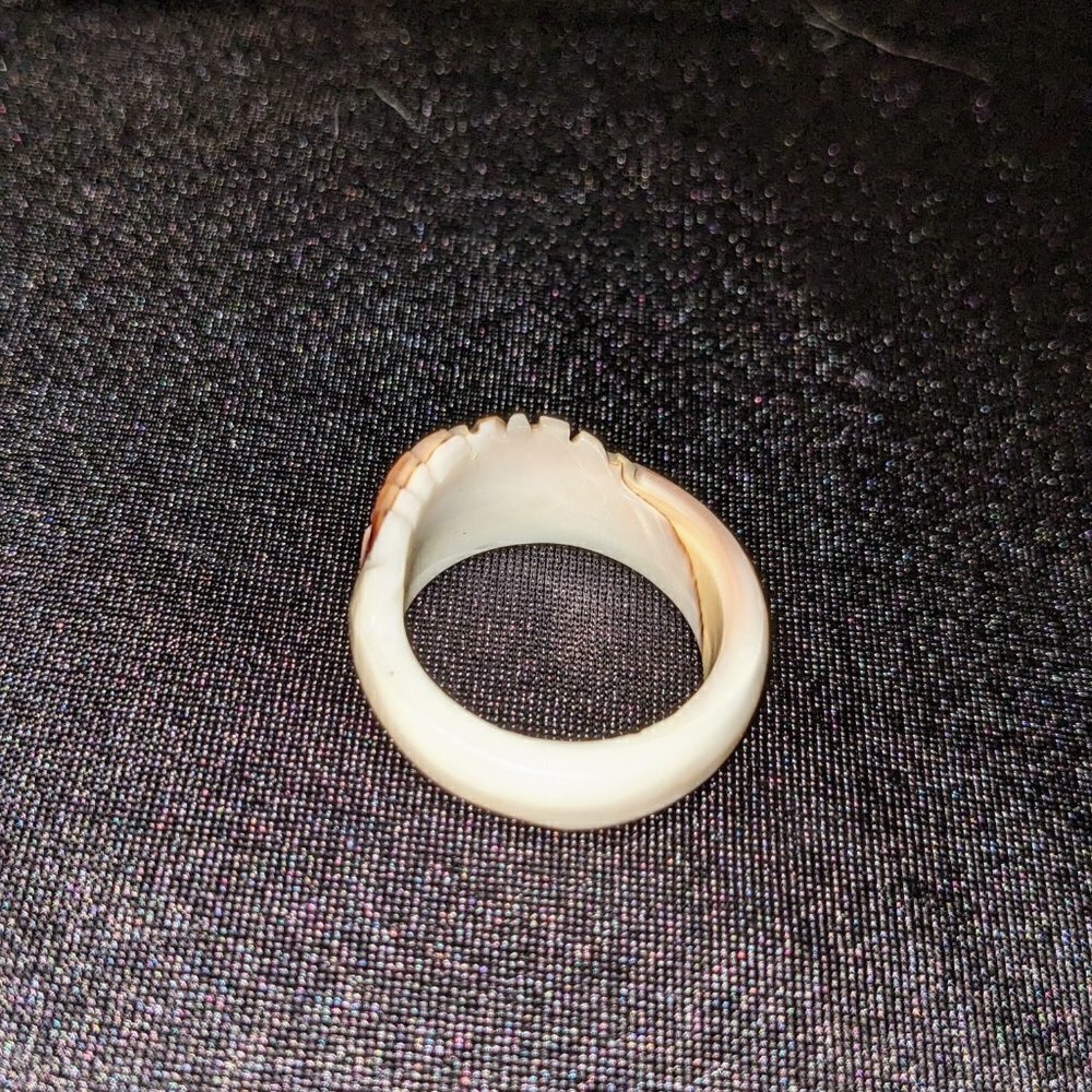 Hand-Carved Sea Shell Ring - Picture 12 of 13